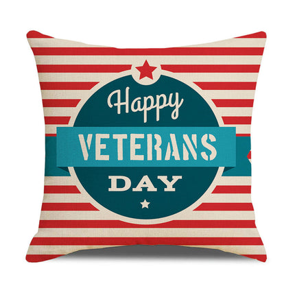 Throw Pillow Covers Day USA Patriotic Independence Decorative Pillow Cases Home Decor Square Pillowcases-A