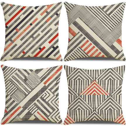 Geometric Stripes Cushion Covers Throw Pillow Covers Outdoor Decorative Home Decor for Bed Sofa Office