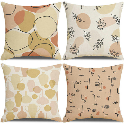 Pillow Cover Abstract Throw Pillow Covers Modern Cushion Covers for Car Sofa Minimalist Decor