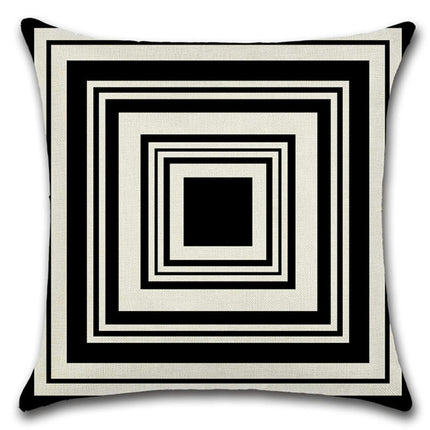 Farmhouse Pillow Covers Geometric Striped Square Decorative Throw Pillow Case for Home Decorations