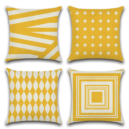 Farmhouse Pillow Covers Geometric Striped Square Decorative Throw Pillow Case for Home Decorations