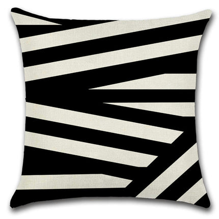 Farmhouse Pillow Covers Geometric Striped Square Decorative Throw Pillow Case for Home Decorations