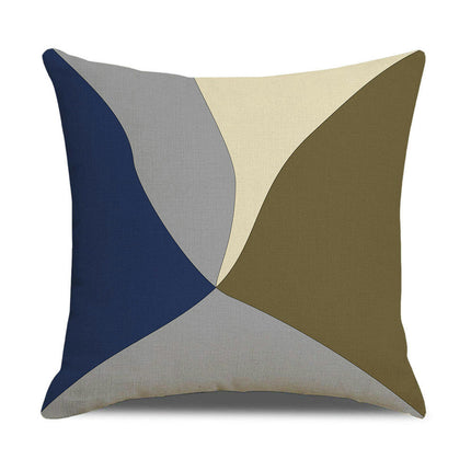 Farmhouse Pillow Covers Geometric Striped Square Decorative Throw Pillow Case for Home Decorations-A