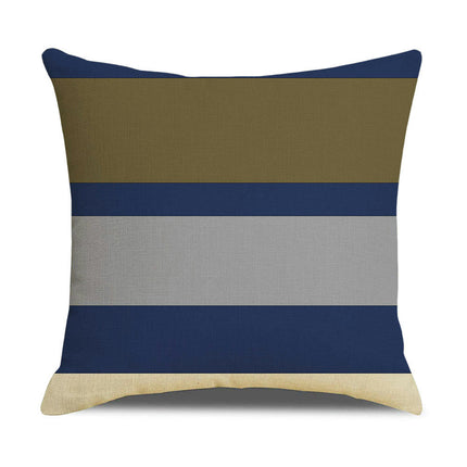 Farmhouse Pillow Covers Geometric Striped Square Decorative Throw Pillow Case for Home Decorations-A