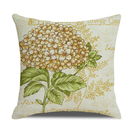 Spring Decorative Pillowcases Farmhouse Pillow Cushion Cases Home Decor Square Floral Pillow Case