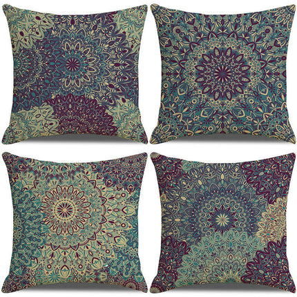 Pillowcase Throw Pillow Covers for Living Room Couch Bohemian Pattern Square Couch Pillows Case Cover