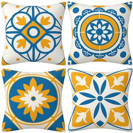 Throw Pillow Covers Floral and Bohemian Style Square Pillowcase Cushion Case Living Room Sofa Farmhouse