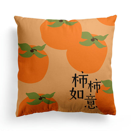 Throw Pillow Cover Summer Fruits Decorative Throw Pillow Case Square Home Couch Bed Pillowcase