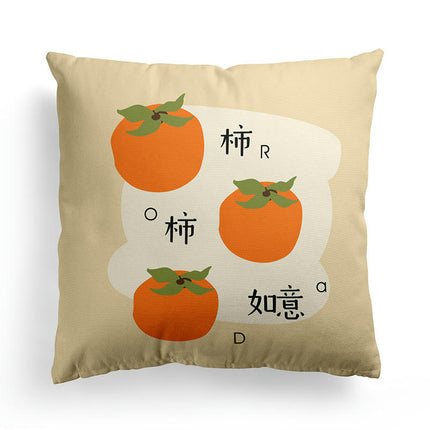 Throw Pillow Cover Summer Fruits Decorative Throw Pillow Case Square Home Couch Bed Pillowcase