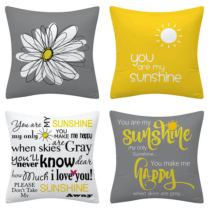 Pillow Covers Throw Pillow Cover Modern Daisy Pillows Case for Living Room Cushion Outdoor Home Decor-A