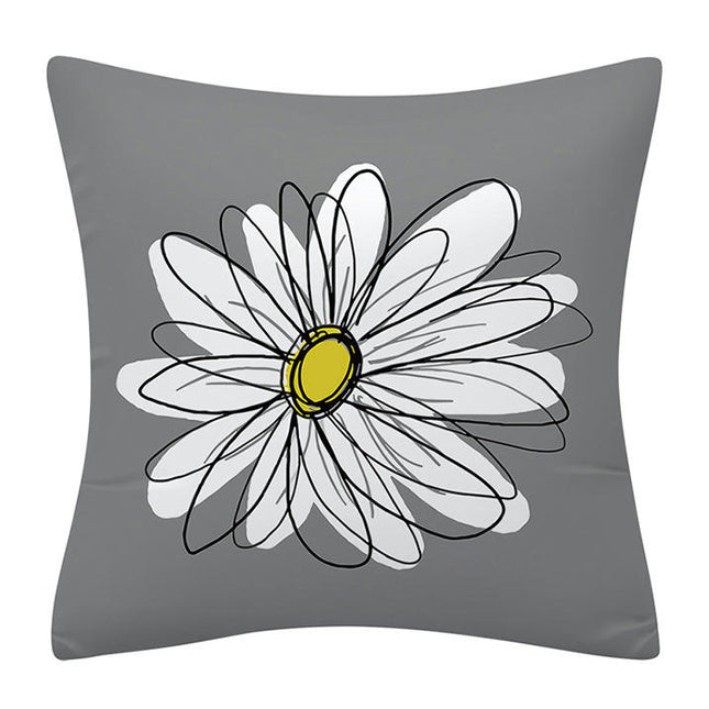 Pillow Covers Throw Pillow Cover Modern Daisy Pillows Case for Living Room Cushion Outdoor Home Decor-A