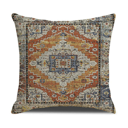 Outdoor Throw Pillow Covers Boho Cushion Cases Square Ethnic Style Pillowcase for Home Decor-B