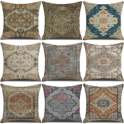 Outdoor Throw Pillow Covers Boho Cushion Cases Square Ethnic Style Pillowcase for Home Decor-B