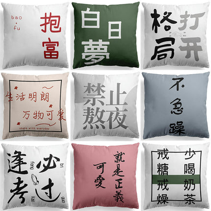 Throw Pillow Covers Fun decorative pillowcase Home Decor Square Modern Simple Pillowcases for Sofa