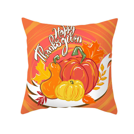 Cartoon Pillow Covers Thanksgiving Cushion Covers Outdoor Square Throw Pillow Cases for Home Decorations