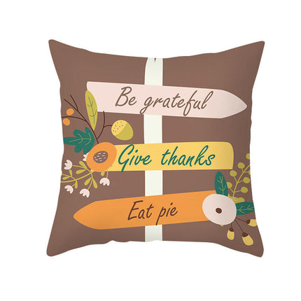 Cartoon Pillow Covers Thanksgiving Cushion Covers Outdoor Square Throw Pillow Cases for Home Decorations