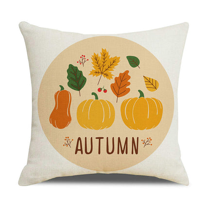 Throw Pillow Covers Thanksgiving Decorative Pillow Cases Soft Fall Pumpkin Autumn Pillow Covers for Sofa