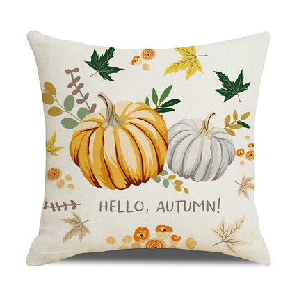 Throw Pillow Covers Thanksgiving Decorative Pillow Cases Soft Fall Pumpkin Autumn Pillow Covers for Sofa-B