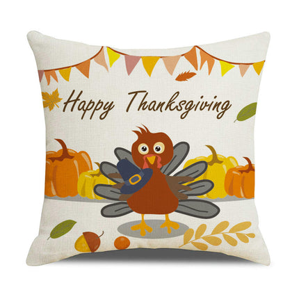 Throw Pillow Covers Thanksgiving Decorative Pillow Cases Soft Fall Pumpkin Autumn Pillow Covers for Sofa-B