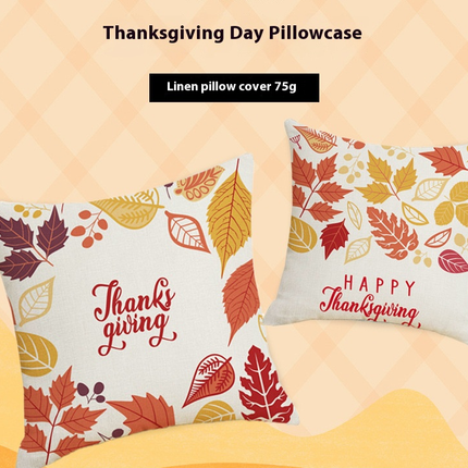 Throw Pillow Covers Thanksgiving Decorative Pillow Cases Soft Fall Pumpkin Autumn Pillow Covers for Sofa-B