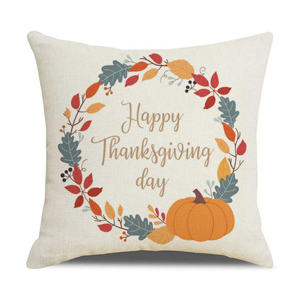 Throw Pillow Covers Thanksgiving Decorative Pillow Cases Soft Fall Pumpkin Autumn Pillow Covers for Sofa-C