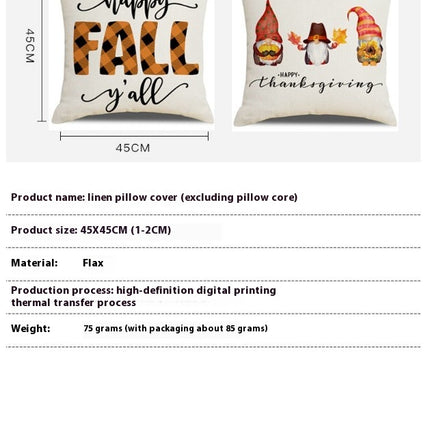 Fall Decor Pillow Covers Pumpkin Thanksgiving Throw Pillows Autumn Cushion Cases for Home Decorative