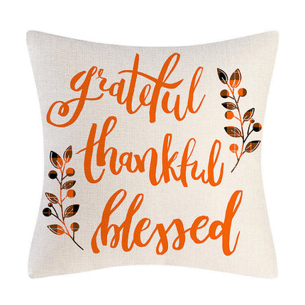 Fall Decor Pillow Covers Pumpkin Thanksgiving Throw Pillows Autumn Cushion Cases for Home Decorative-A