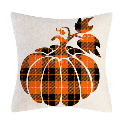 Fall Decor Pillow Covers Pumpkin Thanksgiving Throw Pillows Autumn Cushion Cases for Home Decorative-A