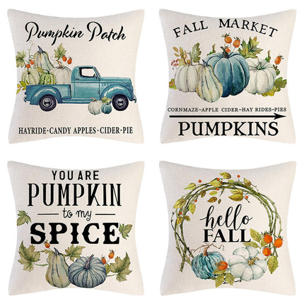 Thanksgiving Throw Pillow Covers Soft Pumpkin Autumn Pillow Covers Cushion Covers for Home Decorative