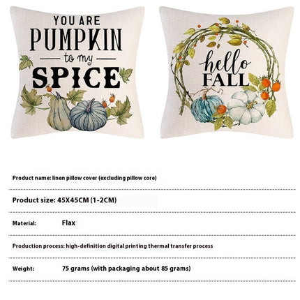 Thanksgiving Throw Pillow Covers Soft Pumpkin Autumn Pillow Covers Cushion Covers for Home Decorative