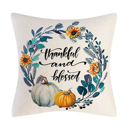 Thanksgiving Throw Pillow Covers Soft Pumpkin Autumn Pillow Covers Cushion Covers for Home Decorative-A