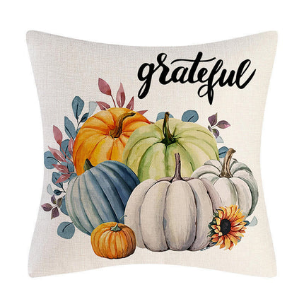 Thanksgiving Throw Pillow Covers Soft Pumpkin Autumn Pillow Covers Cushion Covers for Home Decorative-A