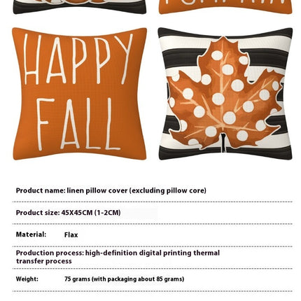 Pumpkin Pillow Covers Fall Pillow Covers,Thanksgiving Decor Outdoor Throw Pillow Covers for Home