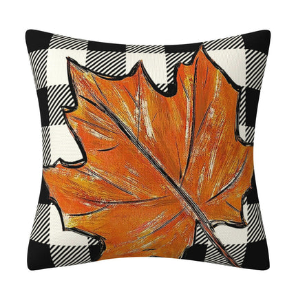 Throw Pillow Covers Pumpkin Maple leaf Autumn Decor Thanksgiving Decorative For Home Sofa Bed