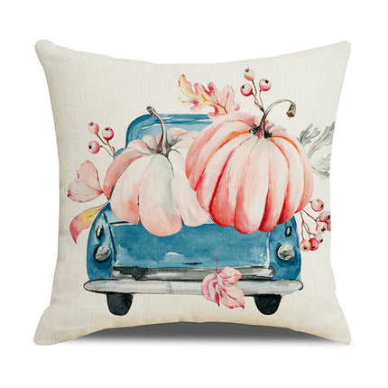 Throw Pillow Covers Pumpkin Maple leaf Autumn Decor Thanksgiving Decorative For Home Sofa Bed-B