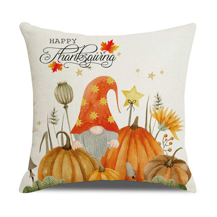 Throw Pillow Covers Pumpkin Maple leaf Autumn Decor Thanksgiving Pillow Covers For Home Couch Sofa Bed-A