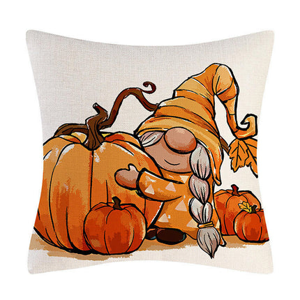 Autumn Throw Pillow Cover, Pumpkin Decorative Cushion Case Home Thanksgiving Pillowcase Decor for Sofa