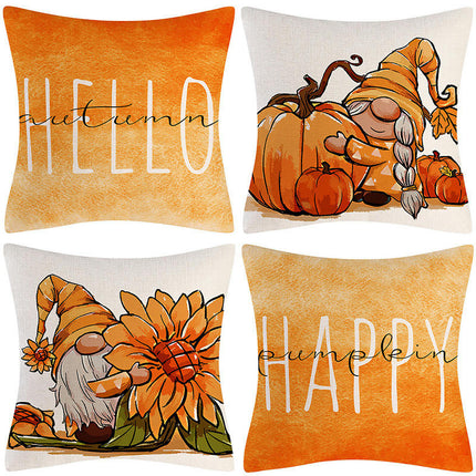 Autumn Throw Pillow Cover, Pumpkin Decorative Cushion Case Home Thanksgiving Pillowcase Decor for Sofa