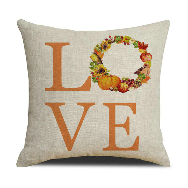 Fall Pillow Covers Pumpkin Truck Decorative Cushion Cases Pillow Cases for Home House Bedroom Sofa Decor