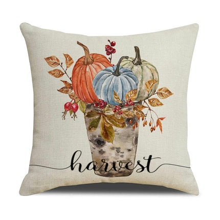 Fall Pillow Covers Pumpkin Truck Decorative Cushion Cases Pillow Cases for Home House Bedroom Sofa Decor