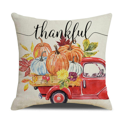 Fall Pillow Covers Pumpkin Truck Decorative Cushion Cases Pillow Cases for Home House Bedroom Sofa Decor