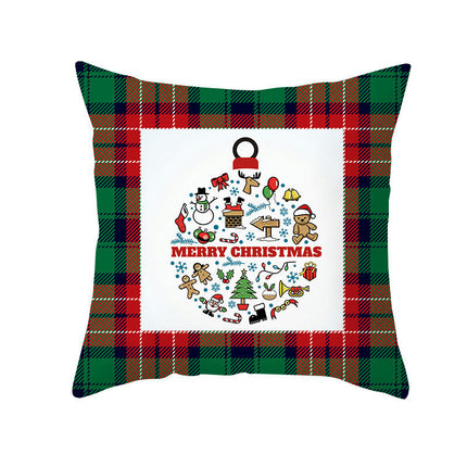 Christmas Decorative Throw Pillow Covers Square Cushion Covers Christmas Trees Snowflakes Pillow Cases