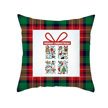 Christmas Decorative Throw Pillow Covers Square Cushion Covers Christmas Trees Snowflakes Pillow Cases