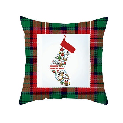 Christmas Decorative Throw Pillow Covers Square Cushion Covers Christmas Trees Snowflakes Pillow Cases