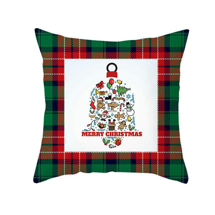 Christmas Decorative Throw Pillow Covers Square Cushion Covers Christmas Trees Snowflakes Pillow Cases