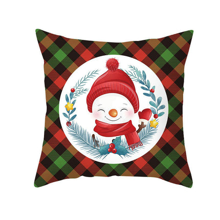 Christmas Decorative Throw Pillow Covers Square Cushion Covers Christmas Trees Snowflakes Pillow Cases