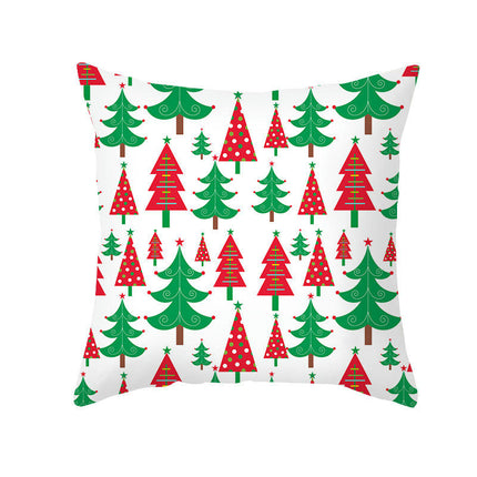 Christmas Pillow Cover Tree Snowflake Throw Pillow Case Square Cushion Decorative Cushion Cover for Sofa