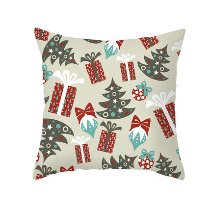 Christmas Pillow Cover Tree Snowflake Throw Pillow Case Square Cushion Decorative Cushion Cover for Sofa