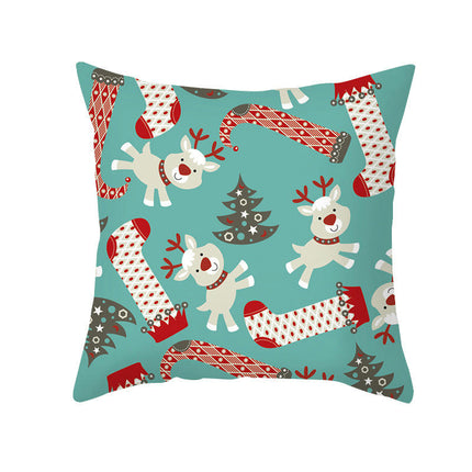 Christmas Pillow Cover Tree Snowflake Throw Pillow Case Square Cushion Decorative Cushion Cover for Sofa