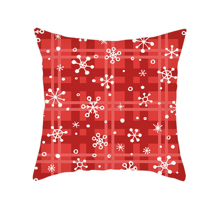 Merry Christmas Pillow Cover Christmas Plaid Throw Pillow Case Decorative Cushion Cover for Home